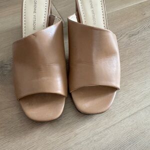Adrienne Vittadini Brown Mules